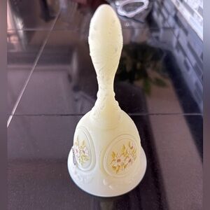 Fenton Handpainted Uranium Glass Bell